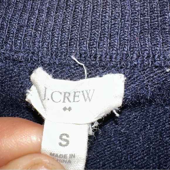 J.Crew Merino Wool Alpaca Blend Polka Dot 3/4 Sleeve Sweater Size Small - Picture 4 of 5